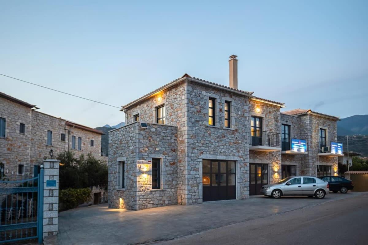 Mani Stone Built Home A Breath Away To The Sea Stoupa Exterior photo