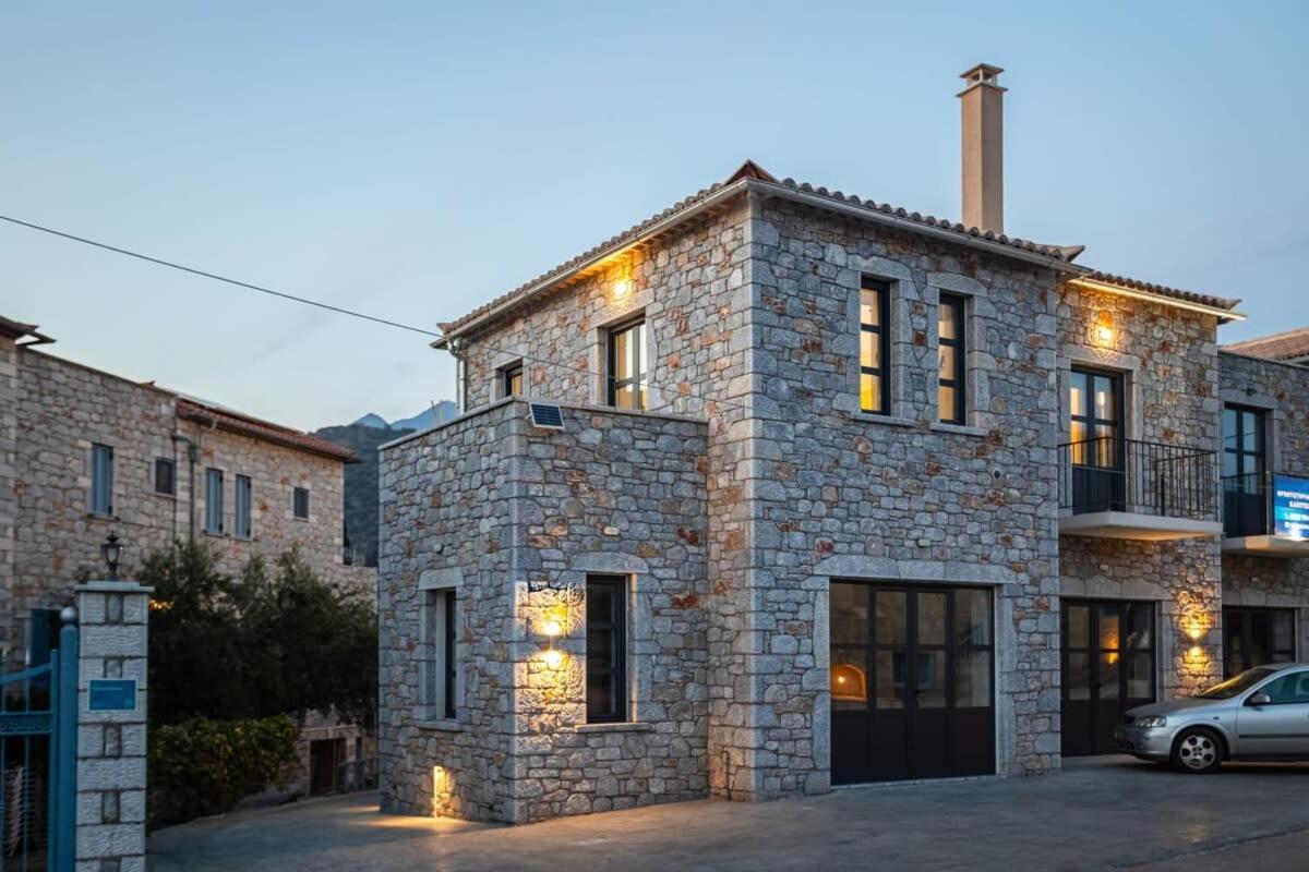 Mani Stone Built Home A Breath Away To The Sea Stoupa Exterior photo