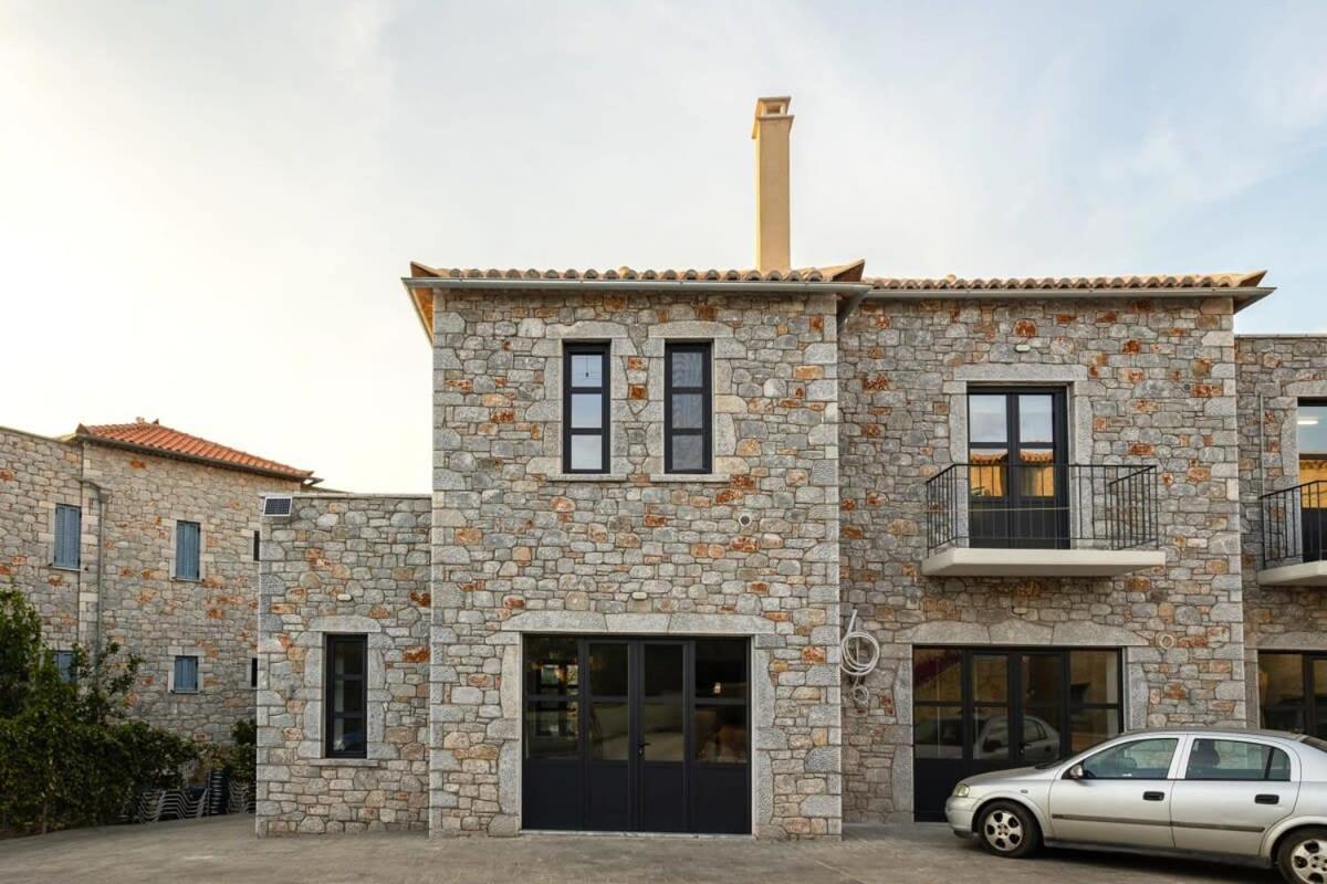 Mani Stone Built Home A Breath Away To The Sea Stoupa Exterior photo